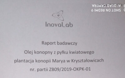 Olejek CBD konopny z pyłu kwiatowego. Badania na zawartość CBD i THC